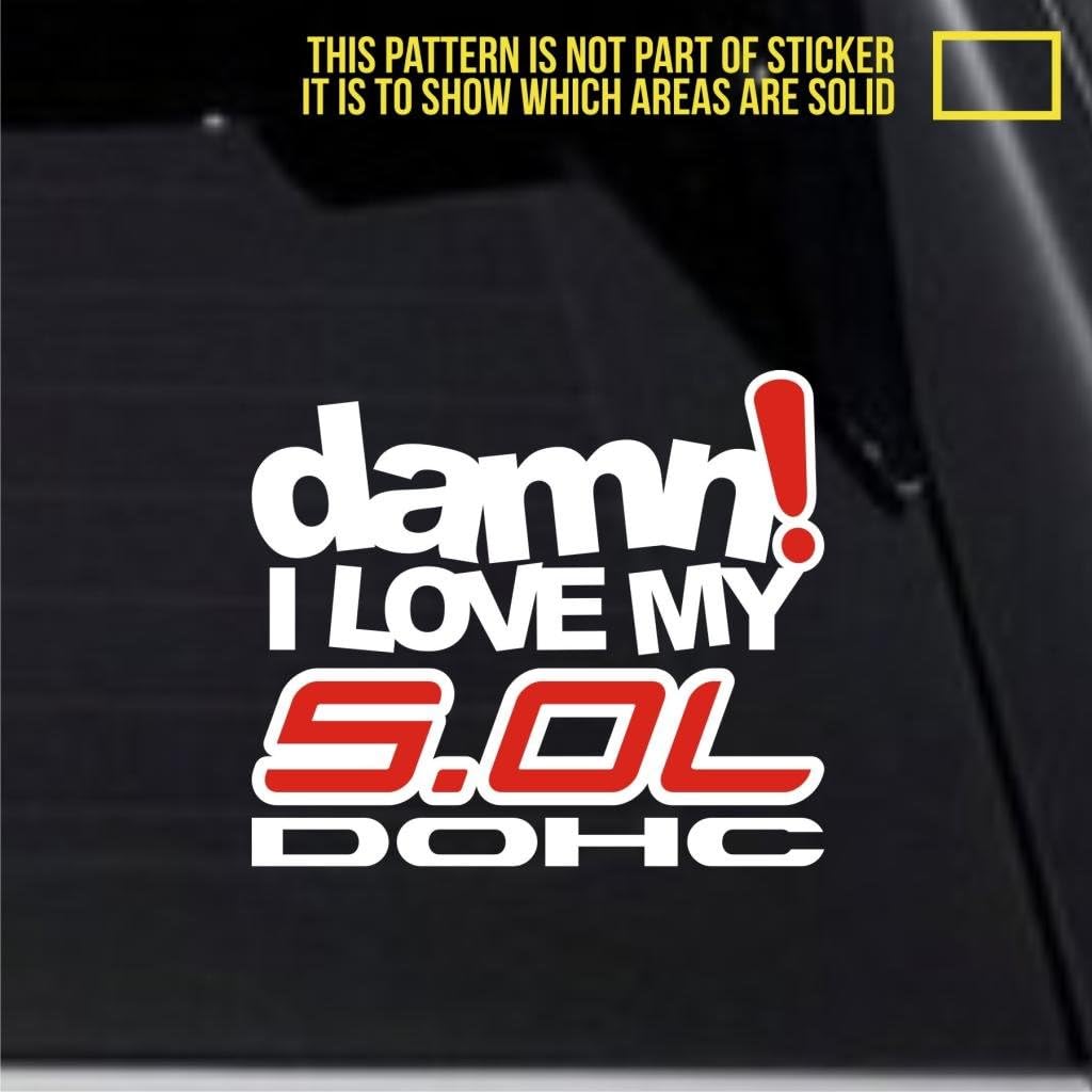 Amazon 2x dmn 5.0L litre カーアクセサリ ステッカー・デカール・シール グリル 愛 ターボ リットル I