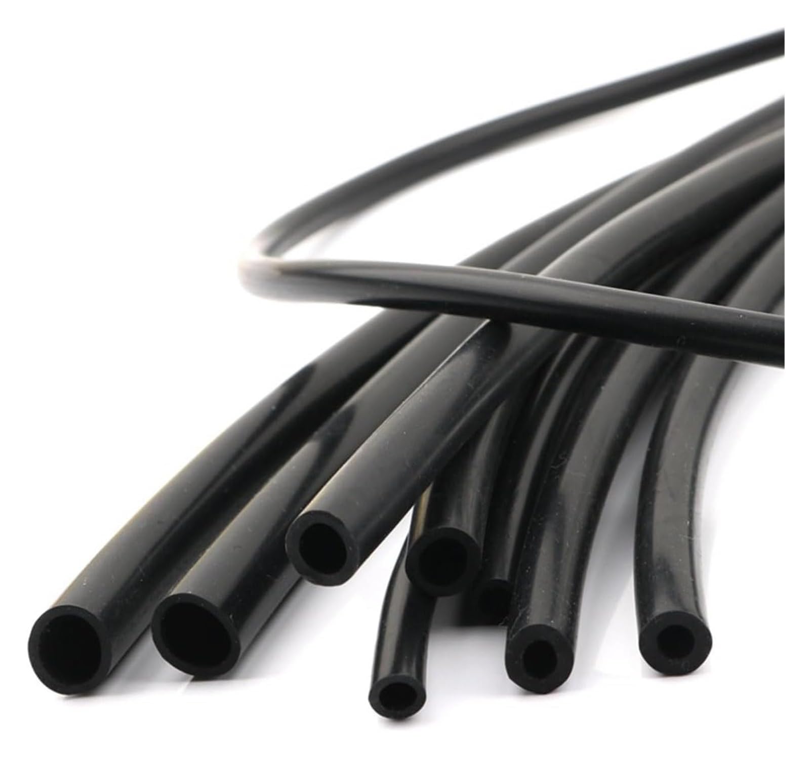 Flexibler Silikonschlauch, Vakuumröhre 1M Schlauch Silikon Universal ID 5mm-60mm Schwarz(ID 8mmxOD 14mm)