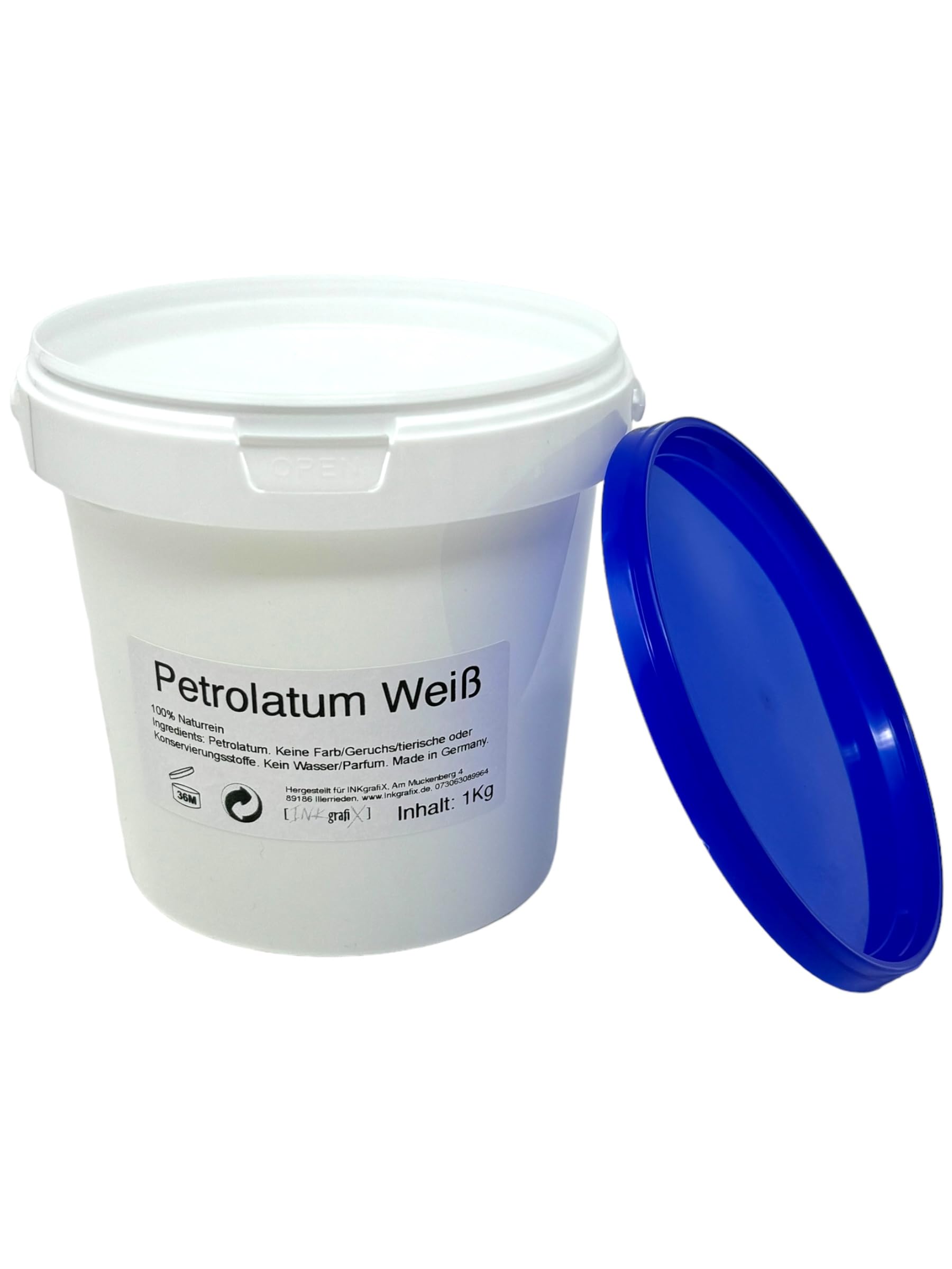 2 x 1 kg wazelina biała – INKgrafiX® Niemcy – STUDIO – IG60471 – krem do tatuażu pielęgnacja tatuażu