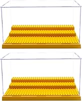 Vista 16 de Caja de exhibición de minifiguras WMM para figuras de acción, bloques, placas base, caja de exhibición acrílica a prueba de polvo con 3 pasos