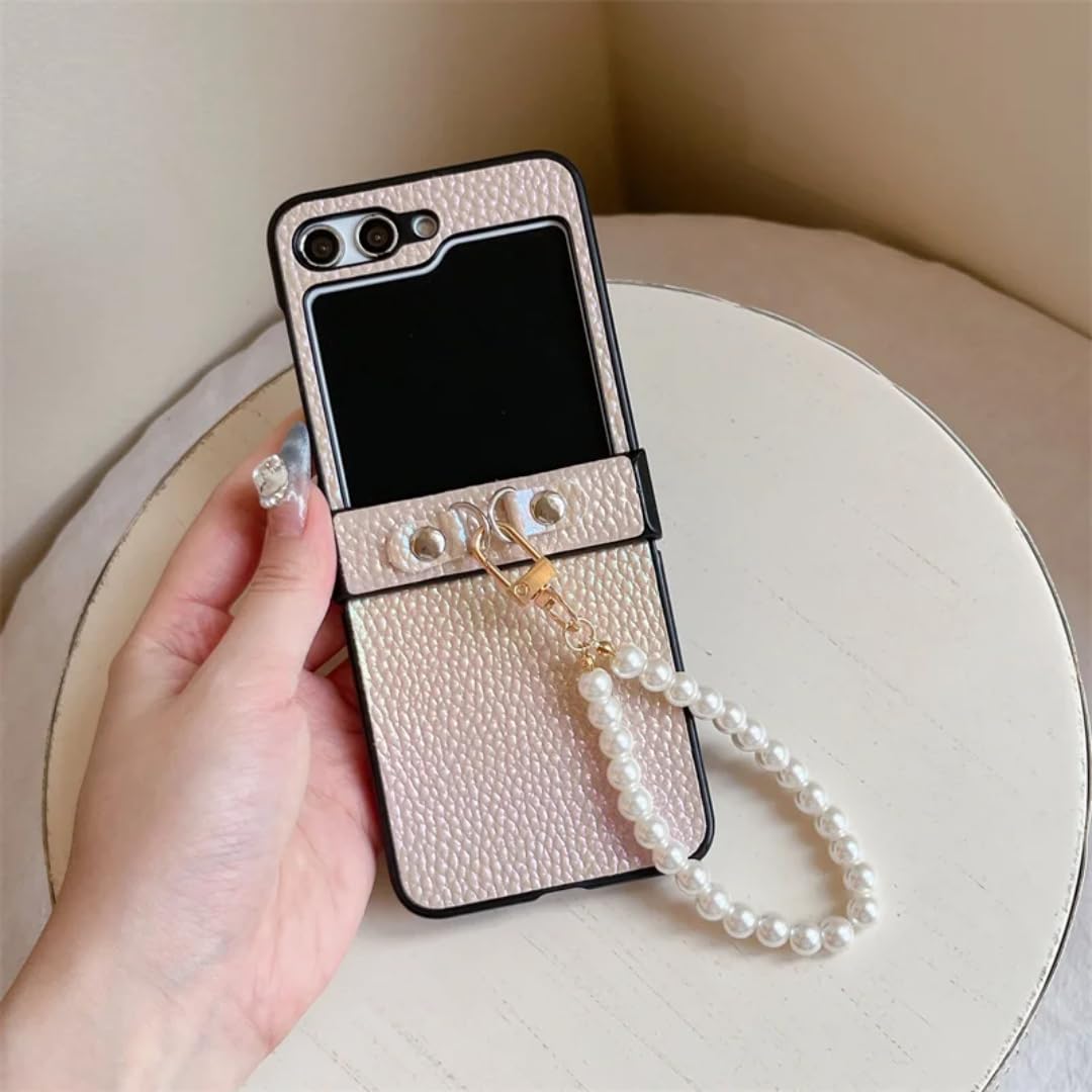 Coque Galaxy Z Flip6 antichoc charnière protégée étui cuir mignon