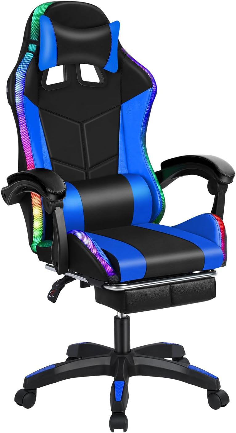 Led Gaming Chair with Bluetooth Speakers, Ergonomic Georgia Ubuy