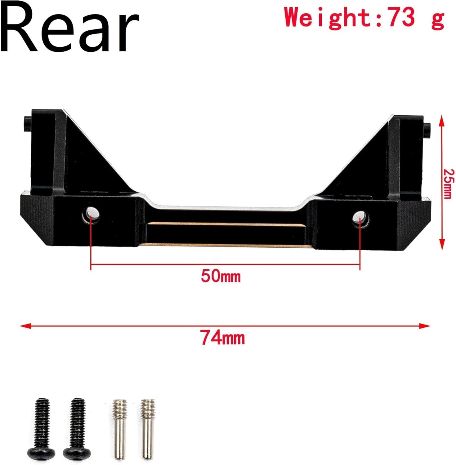 RCバンパー Compatible With RGT EX86190 EX 86190 LC76 金属製フロントおよびリアバンパーマ
