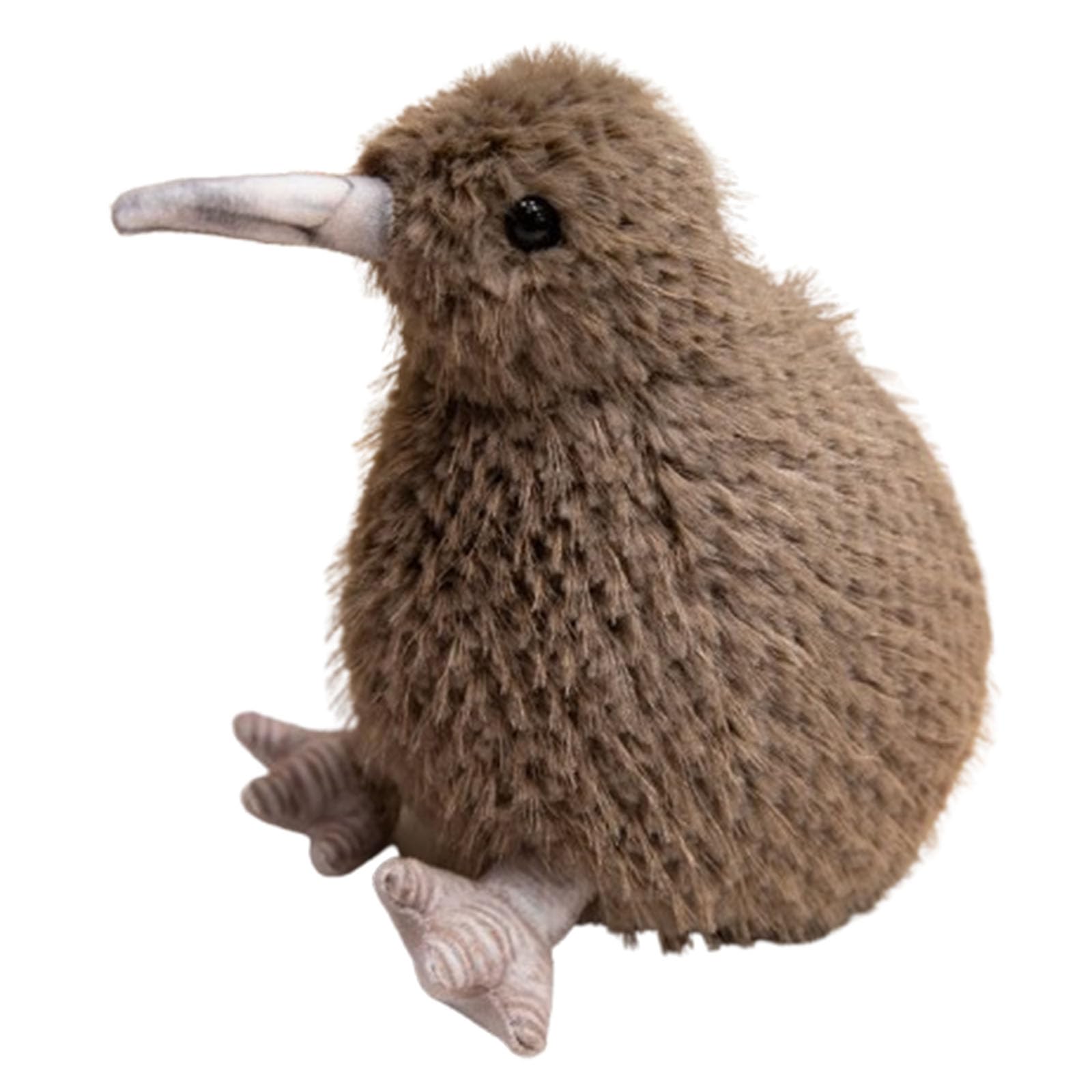 JORCEDI Kiwi Bird Plush Toy, Stuffed Animal Furry Little Kiwi Plushie Doll, Cute Realistic Soft Cuddly Toy, Cute Soft Home Decor Figurine for Christmas Birthday Holiday Festive Halloween (Brown,20cm)