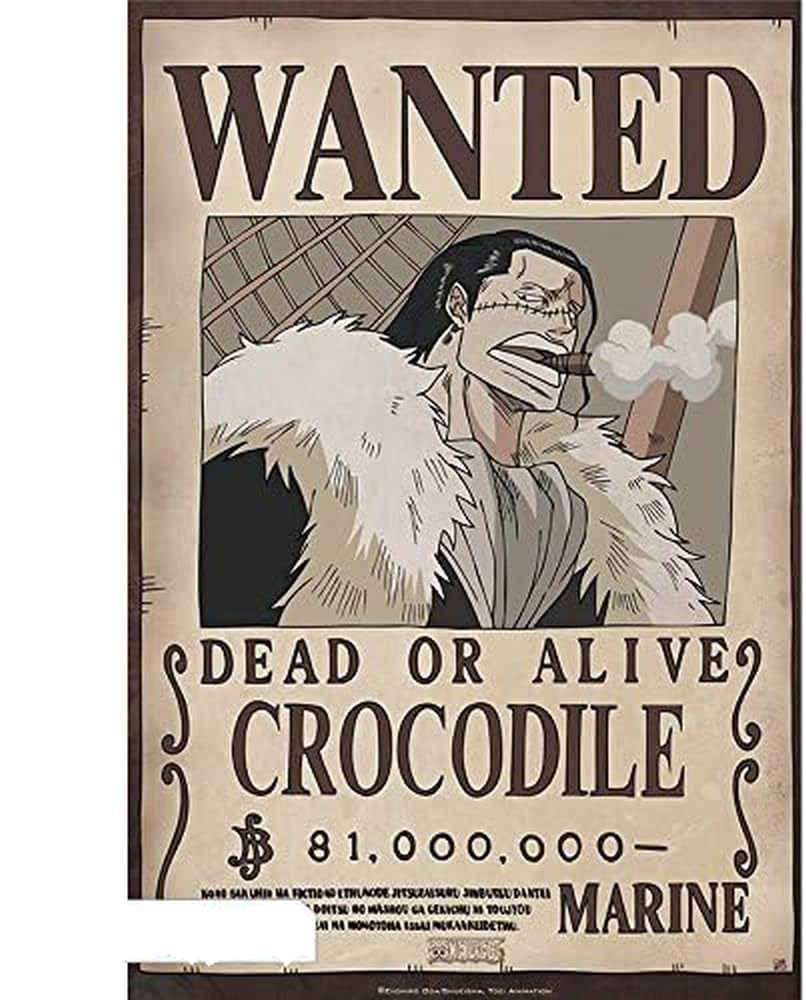 Abystyle One Piece - Poster Wanted Crocodile (52X35)