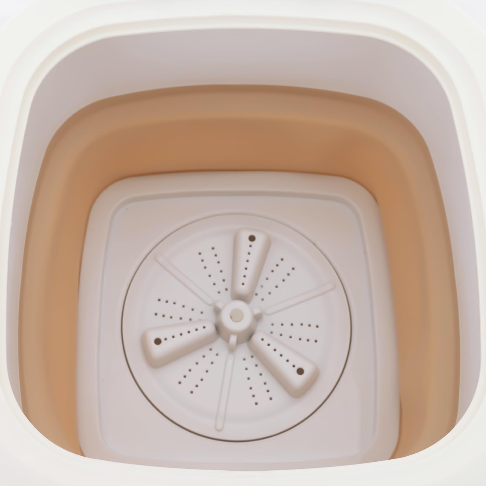 Mini lavatrice portatile da 10 l, lavatrice pieghevole con 3 modalità, per biancheria intima, calze, vestiti per bambini, semiautomatica (Cachi)