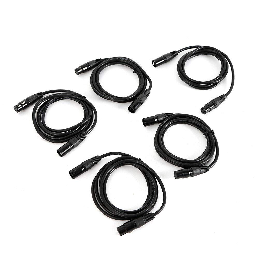 DMX - Cable de micrófono para micrófono, 2 m, para productos de iluminación de escenarios y dispositivos de audio, entrada XLR y faros de salida