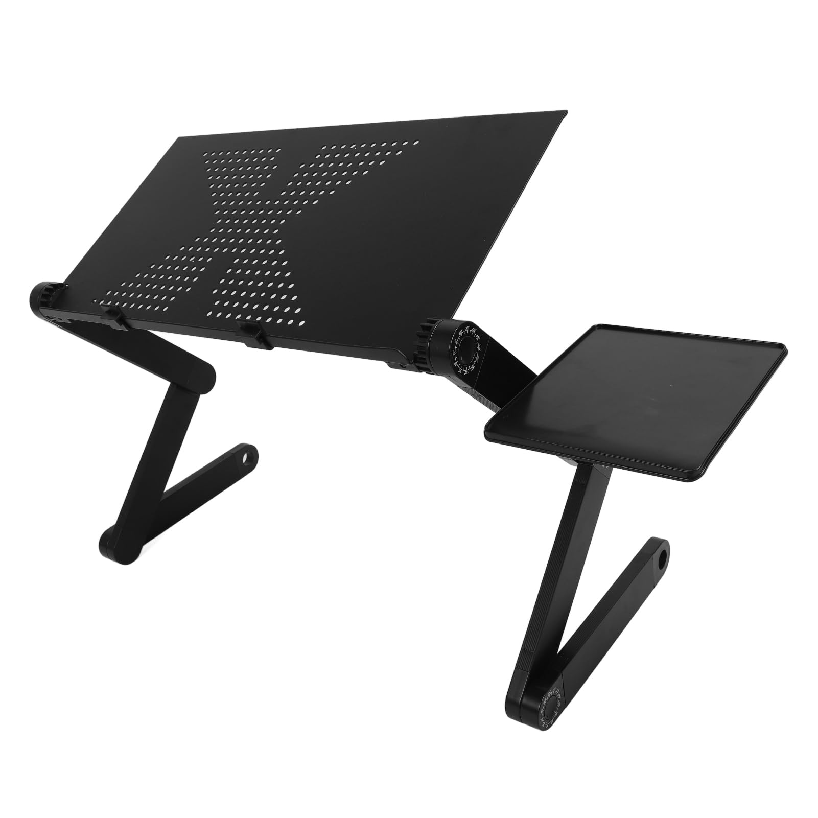 Supporto per computer portatile, base girevole a 360°, supporto ergonomico pieghevole per laptop fino a 17 pollici, materiale in lega di alluminio, adatto per professionisti (nero)