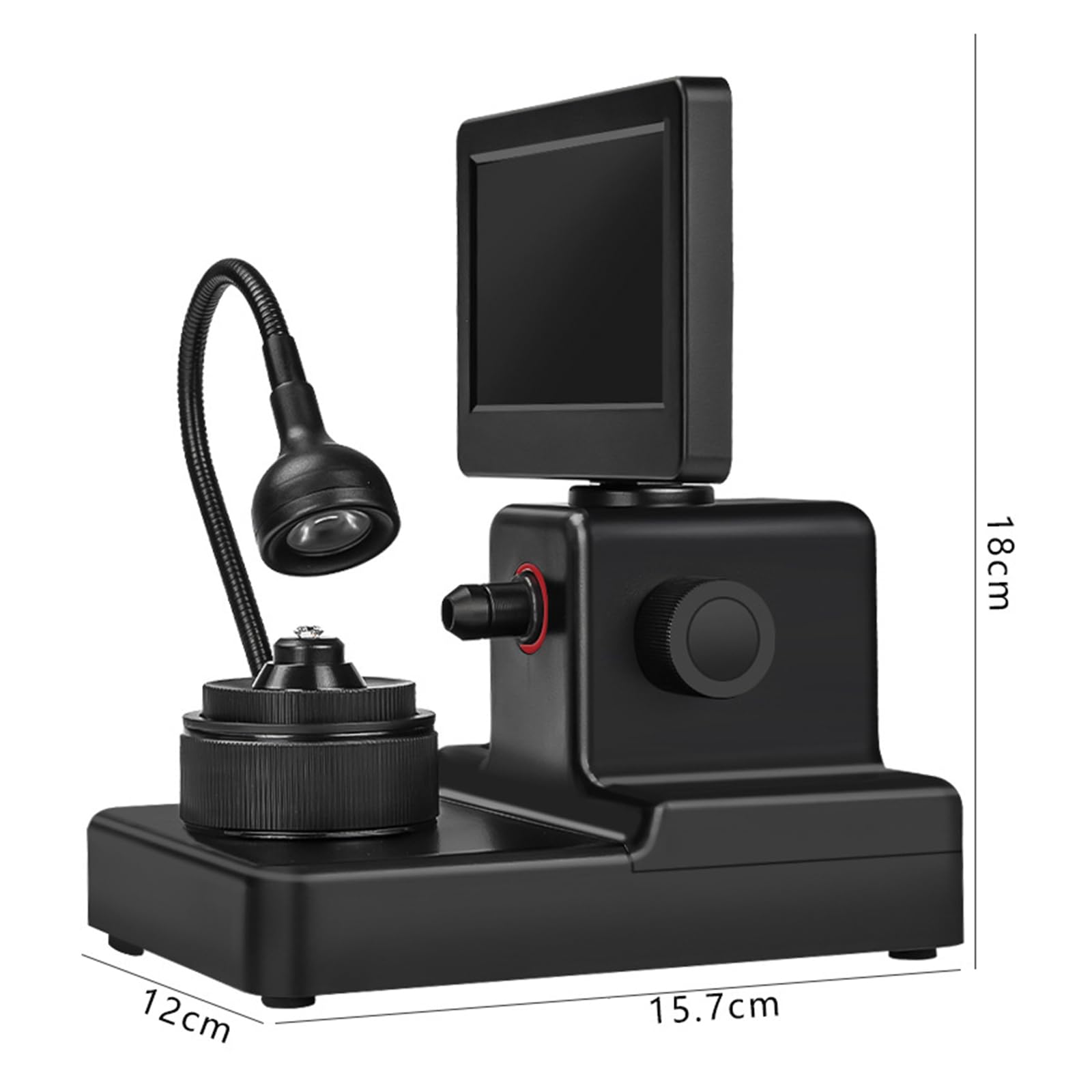 Visore per Cintura Diamantata, Microscopio Digitale 50-1500x, con Schermo LCD da 4,3 Pollici E Luce di Riempimento A LED, Identificazione Accurata