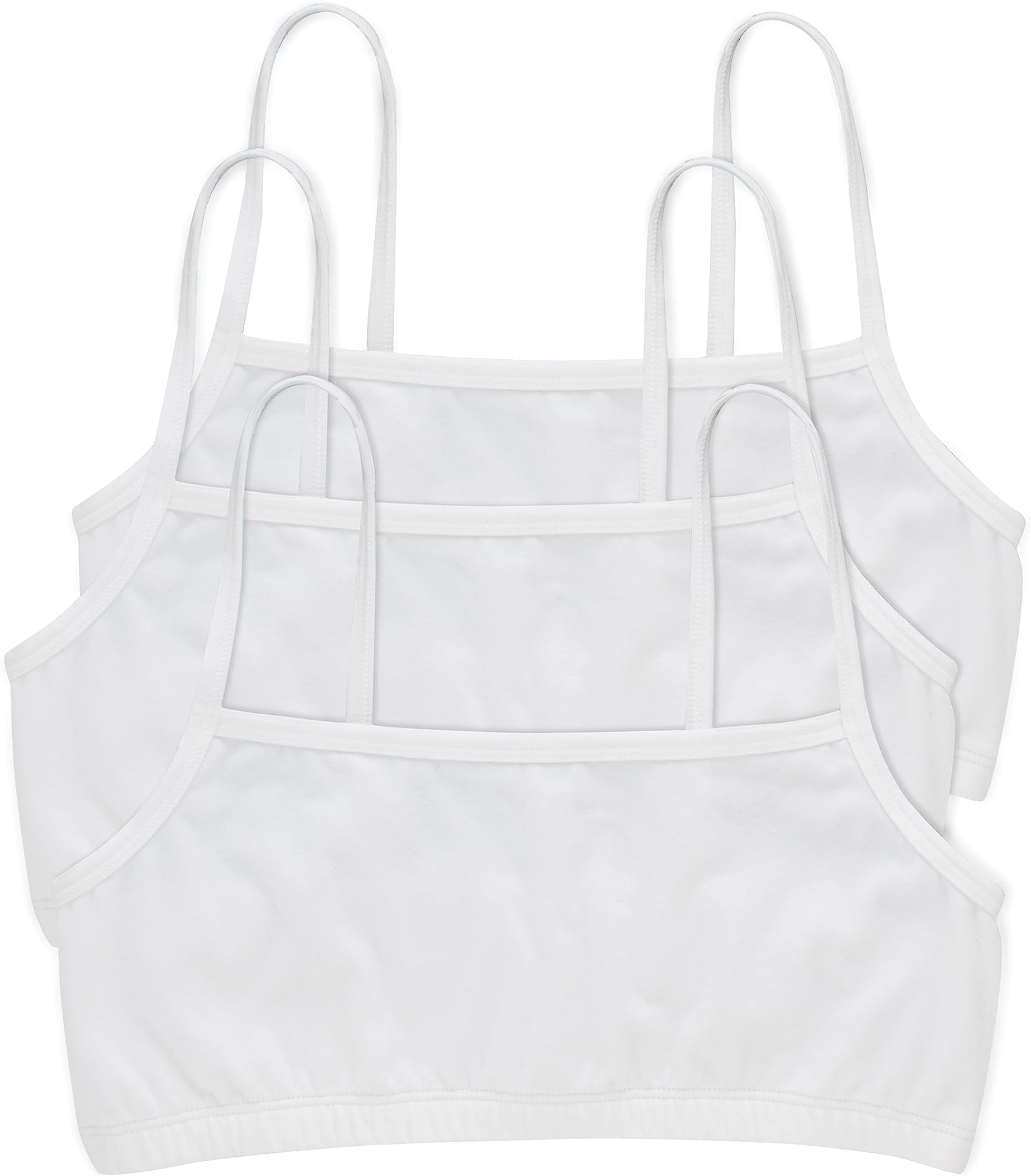 Women's Cropped Bralette, Breathable Pullover Bra, Crop Top, Solid Or Assorted, 3-Pack Bra (Pack of 3)