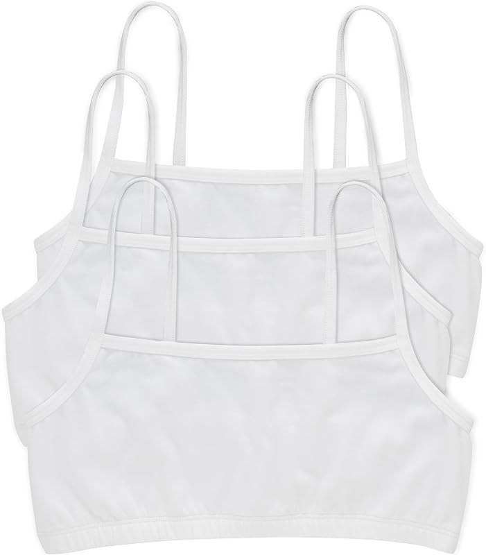 Hanes Paquete de bralette de hilo para mujer, paquete de 3, sujetadores bralette deportivos de algodón para mujer, sujetadores inalámbricos sólidos o surtidos