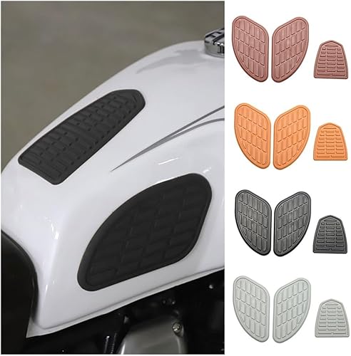 Miniatura 5 de Motocicleta Cafe Racer Tanque de combustible Almohadilla lateral de tanque de gasolina Adhesivo protector de agarre de rodilla Paneles laterales