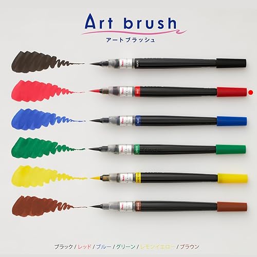 Miniatura 6 de Pentel Pincel de arte rojo XGFL-102