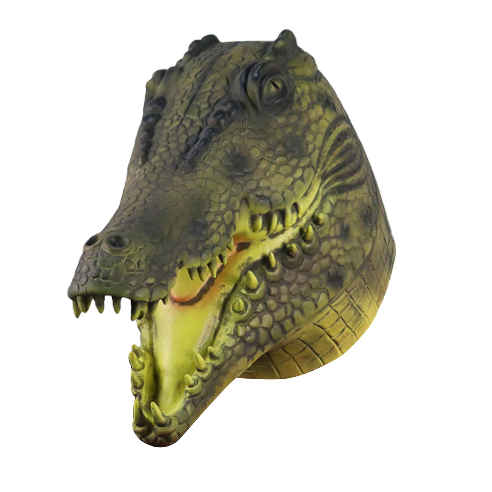 SMELEYOU Animal Masks for Adults Realistic Safe Latex Crocodile Costume Full Head Breathable Alligator Mask Creepy Animal Masks for Halloween Carnival Cosplay Costume