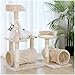 ZWSYQXIU Cat Tree Activity Indoor Outdoor Post Cat Climbing Frame for Four Seasons,Multi-Layer Tree Pet Litter Grinding Claw Toy Sisal Jumping Platform(60x40x105cm)