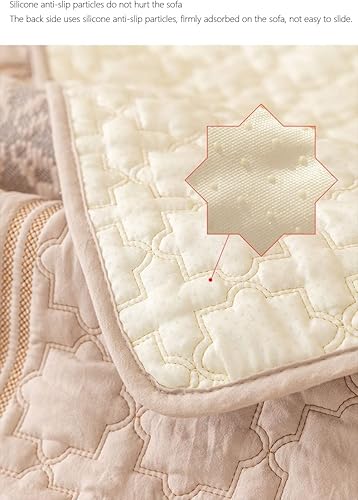 Funda de sofá con bordado floral vintage, de algodón suave, acolchada, funda para sofá seccional, funda sólida antideslizante para sofá, protector Funda de sofá con bordado floral vintage, de algodón suave, acolchada, funda para sofá seccional, funda sólida antideslizante para sofá, protector