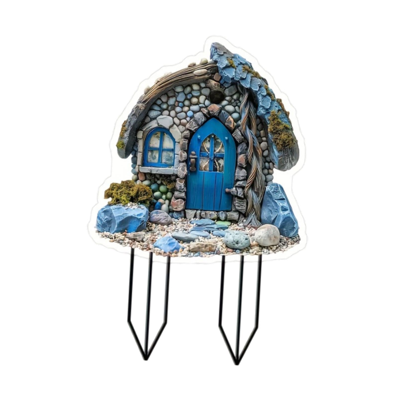 Meadawgs® House Decorative Garden Stake 2D Yard Art Decor for Bonsai Pathway Landscape|Home & Garden | Yard, Garden & Outdoor Living |Statues & Lawn Ornaments|1 House Acrylic Sign-image-24