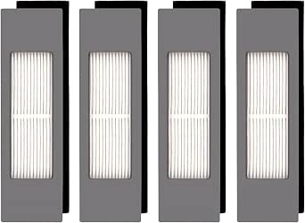4 Pieces HEPA Filter Compatible with Ecovacs Deebot N10 N10 Plus OZMO 920 950 T5 T8 Aivi MAX T9 N5 N7 N8+ N8 Pro Plus DX55 DX93 DJ65
