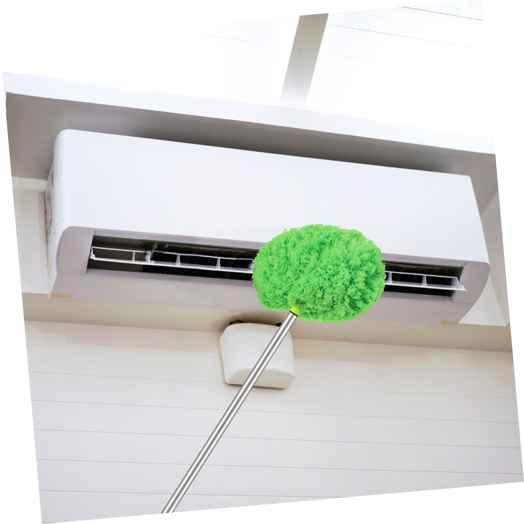 Genérico Plumero para Limpieza de Polvo Extensible para Ventilador de Techo y Cabeza Flexible Mango Largo de Aluminio en Muebles y Techos Altos