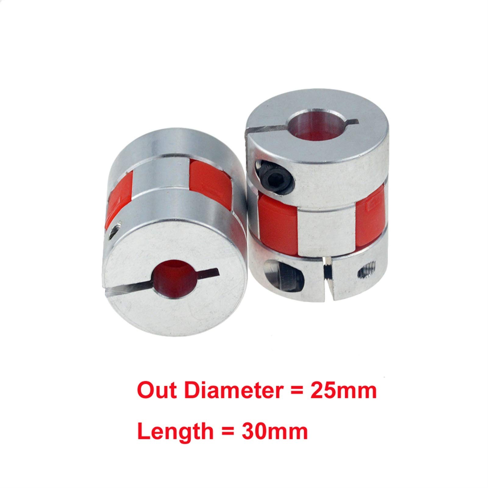 BREAKA Acoplamientos Flexibles de Ciruela de 4 Piezas, tamaño 5 * 5 mm, diámetro Exterior 25 mm, Longitud 30 mm, utilizados principalmente for conectar Motores, Motores Paso a Paso, etc.