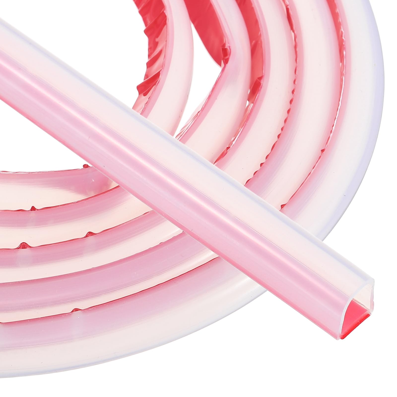 PATIKIL Silicone Weather Stripping 10mm W x 1mm t x 10mm H, 6.6FT/2M Self Adhesive D Shape Weather Stripping Door Seal Strip for Door Frame Window Sealing Large Gap