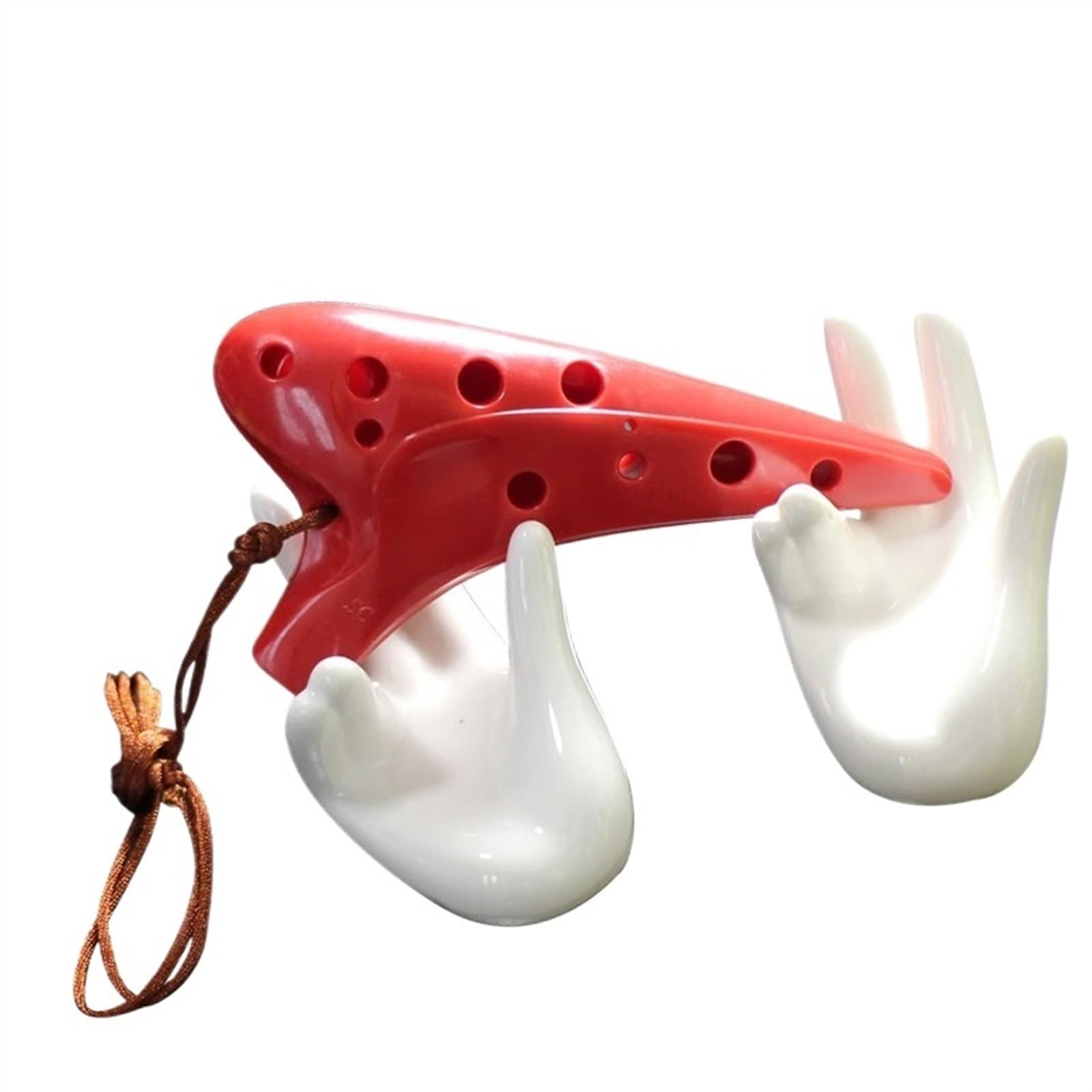 ocarina instrumento Ocarina De 12 Hoyos Plástico Agudo SC Estudiante Principiantes Entrada C Clave Instrumento Étnico Rojo
