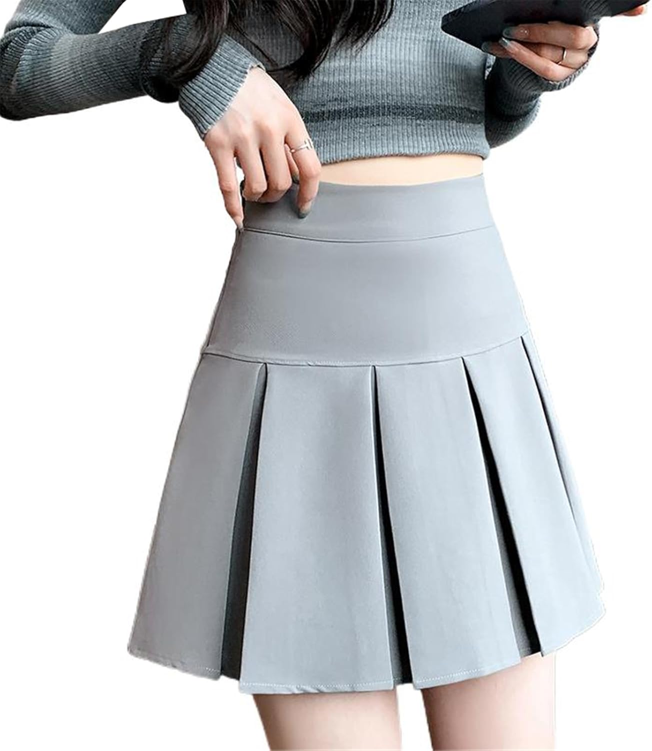 Women's Black Casual Sports A-Line Short Skirt