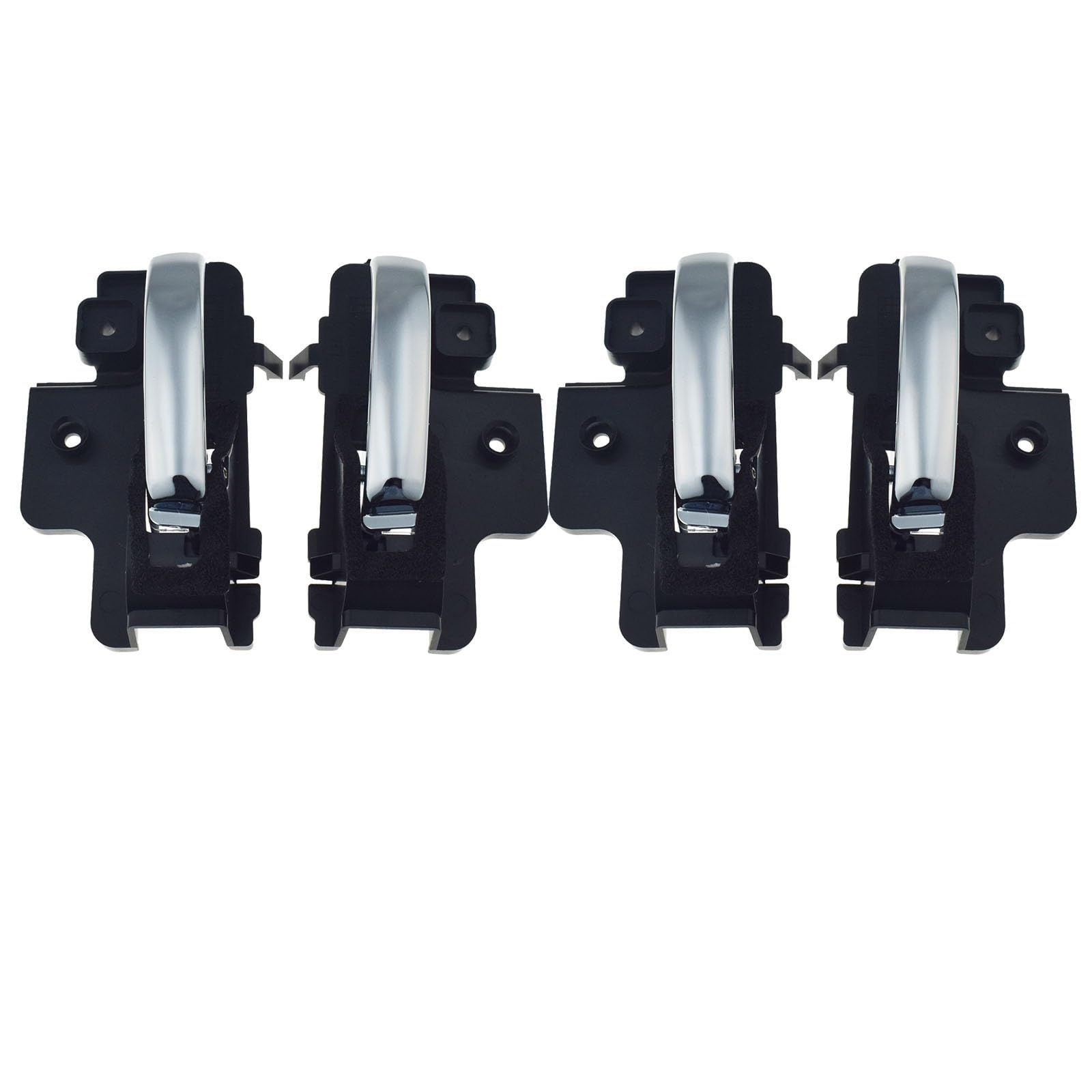 POQWERIQ 4 Pcs Inside Door Handle Chrome Front Rear Left Right for Jeep for Patriot 2007 2008 2009 2010 2011 1DC19SZ0AB 1DC18SZ0AB