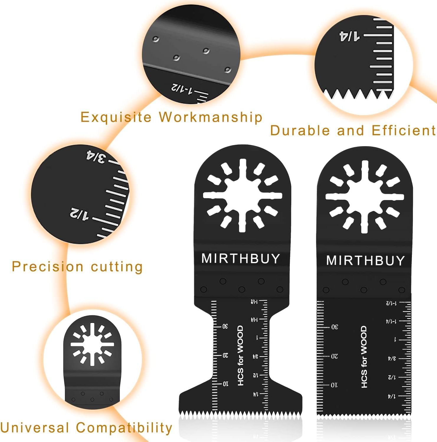 100 stk Sägeblatt Oszillierendes Zubehör Set Multifunktionswerkzeug Zubehör Set Multitool Werkzeuge für Holz Metall Kunststoff kompatibel mit Fein Multimaster Multitool Dremel Einhell