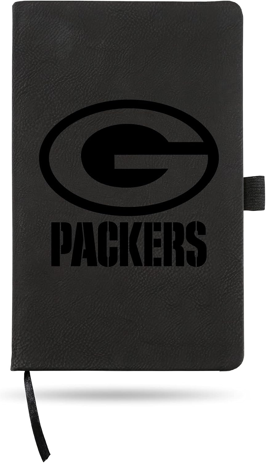 Rico Industries NFL Football Green Bay Packers Black - Primary Laser Engraved Small Notepad