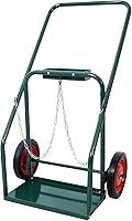 AVGVLIJ Deluxe Dual Welding Cylinder Cart - 440 lbs Capacity, 10" Solid Rubber Wheels, Oxygen & Acetylene Tank Dolly Hand Truck