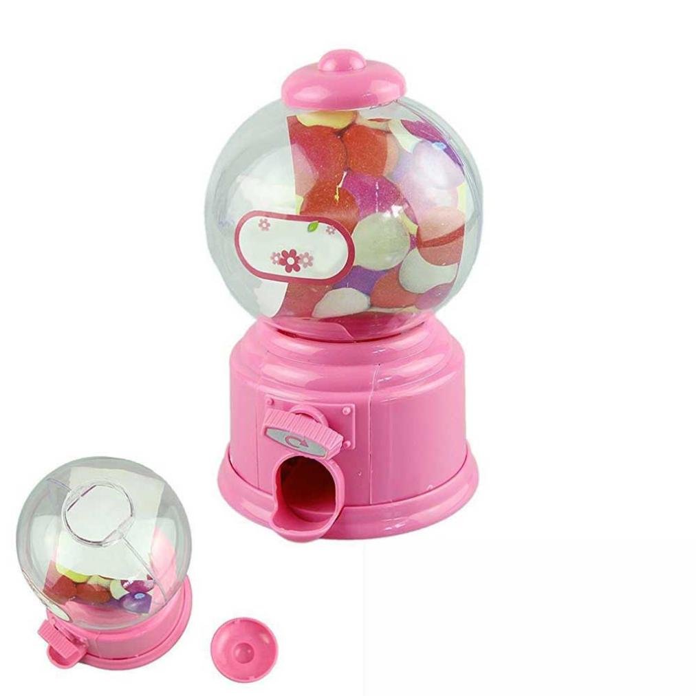 HARRYSTORE Bank Coin Money Box, Classic Vintage Double Bubble Gum Machine Bank Candy Dispenser Gumball Toy (Pink)