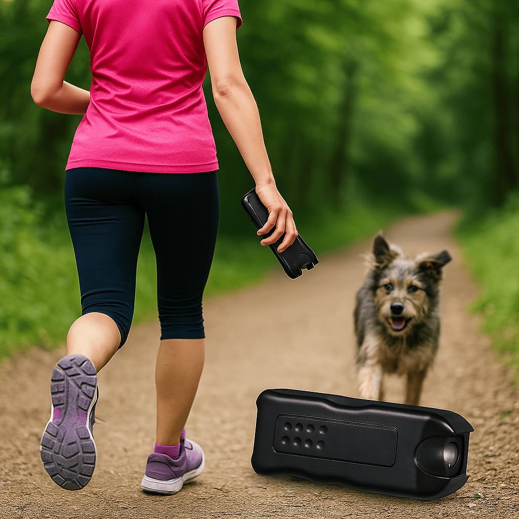Repellente per Cani Ultrasuoni LED Flash Portatile 20MT Allontana Cani Minacciosi