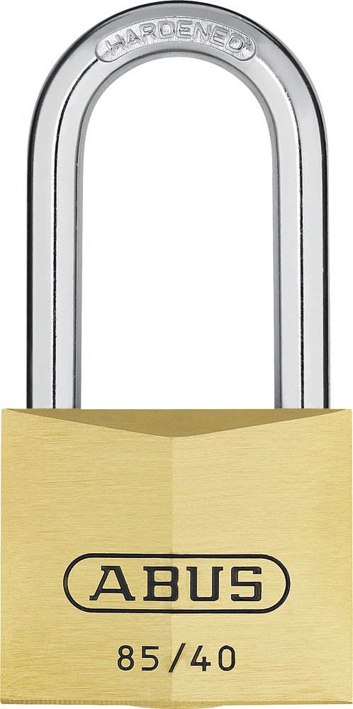 ABUS 02509 40mm Long Shackle Service Brass Padlock with 709 Alike Keyed, Silber Metallic, 40 mm