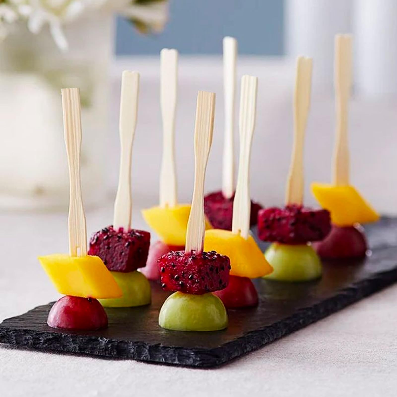 PuTwo Bamboo Appetizers Mini Small Forks 3.5 Inch 500pcs Toothpicks — Amazon image 6