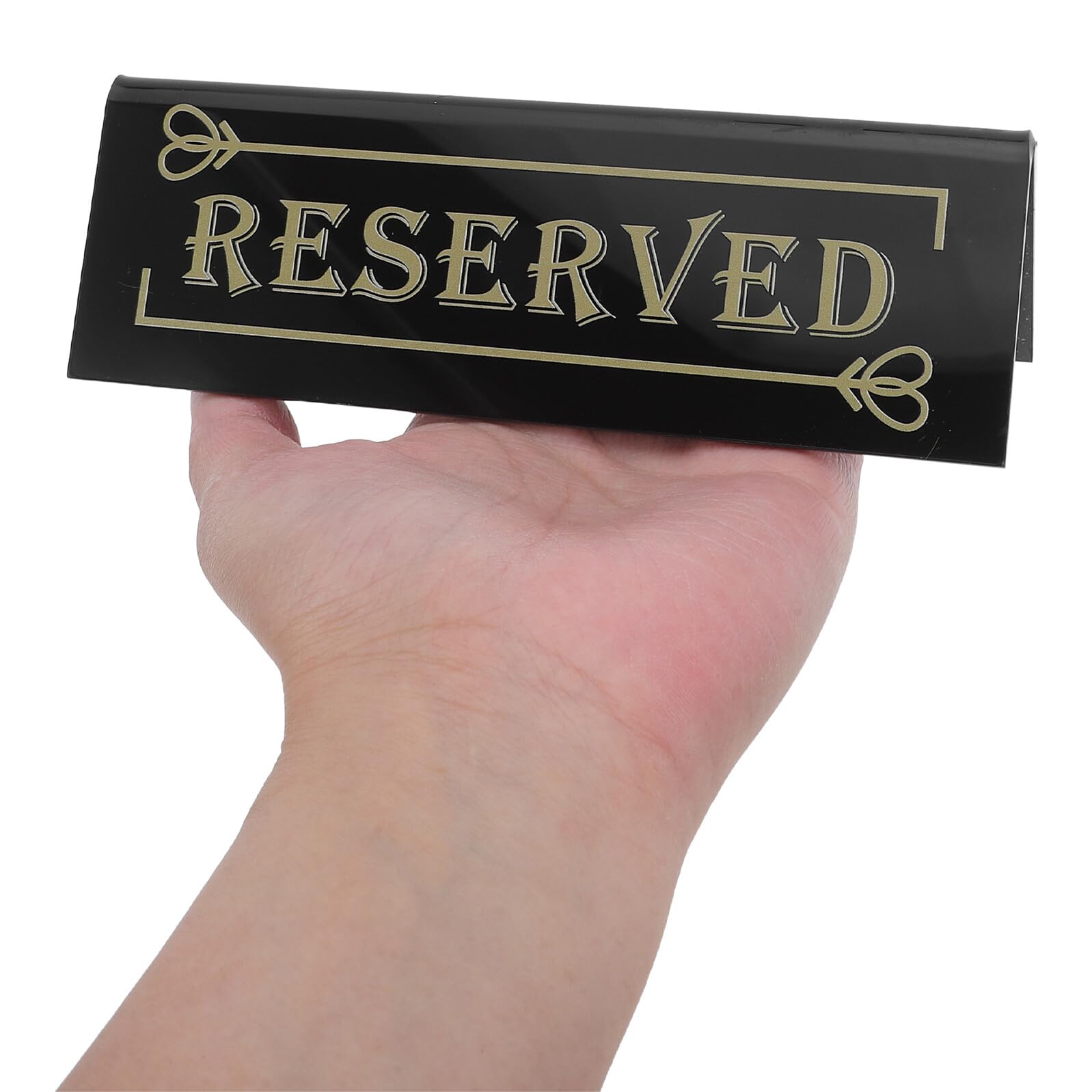 TOYANDONA Letreros de Mesa Reservados de Acrílico Negro 10 Piezas Doble Cara para Restaurantes Bodas Ceremonias Señalización para Eventos y Fiestas