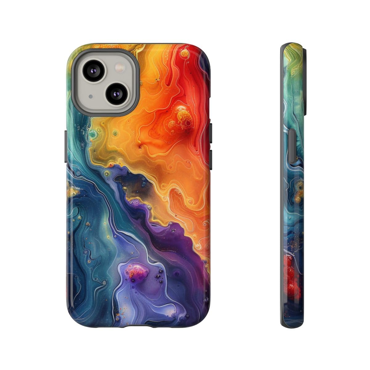 Coque rigide brillante iPhone 14 pour éviter les rayures avec style