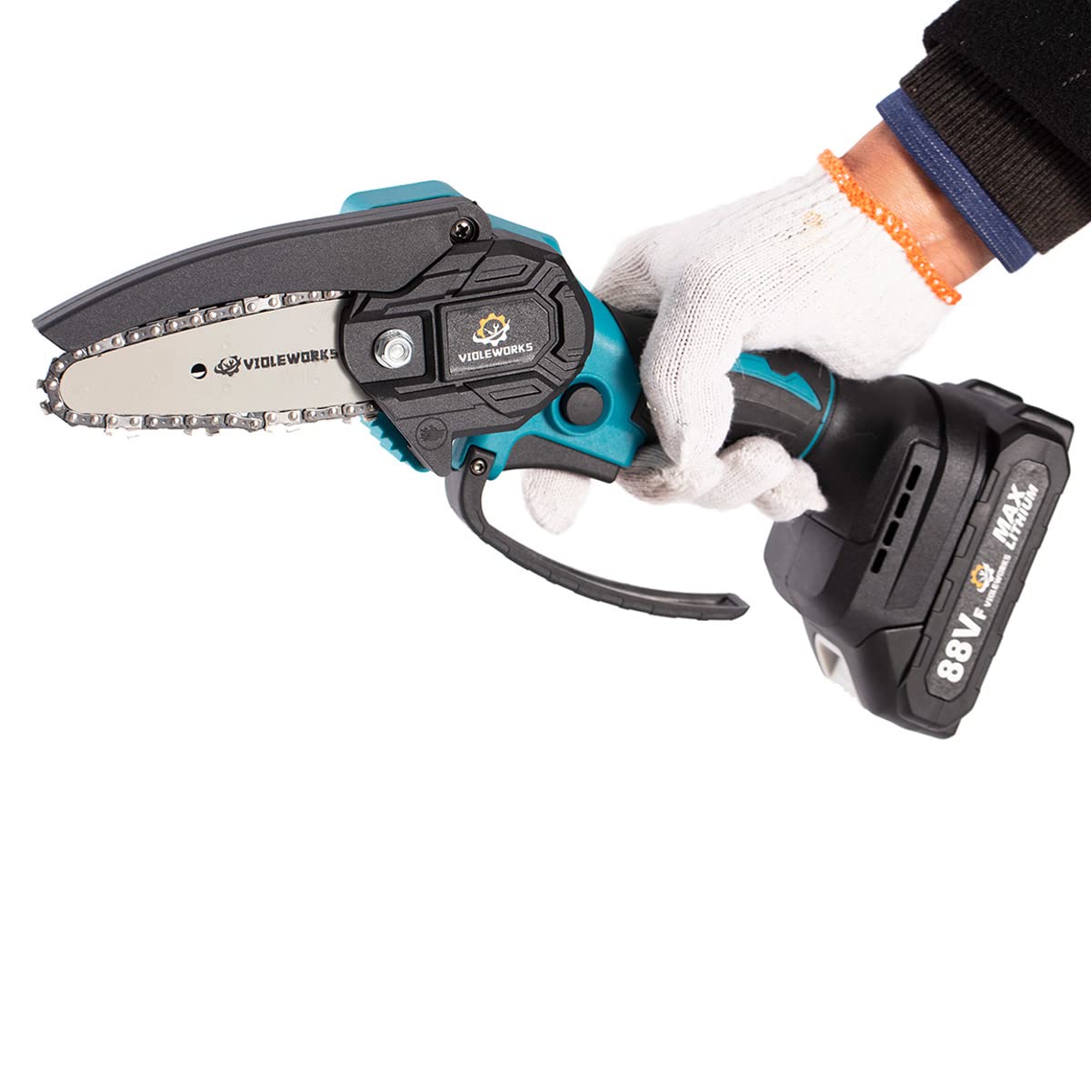 Mini Tronconneuse A Batterie, Portable Mini Tronconneuse 2 Batteries Et