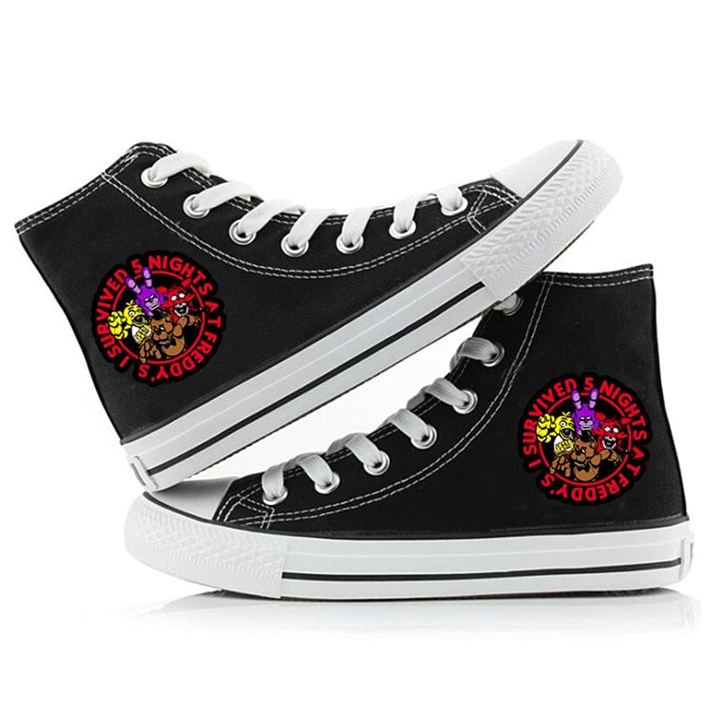 SPSMOKH FNAF - Zapatos de lona con diseño de dibujos animados de anime Freddie, zapatos deportivos para parejas, regalo de cumpleaños, hombres y mujeres