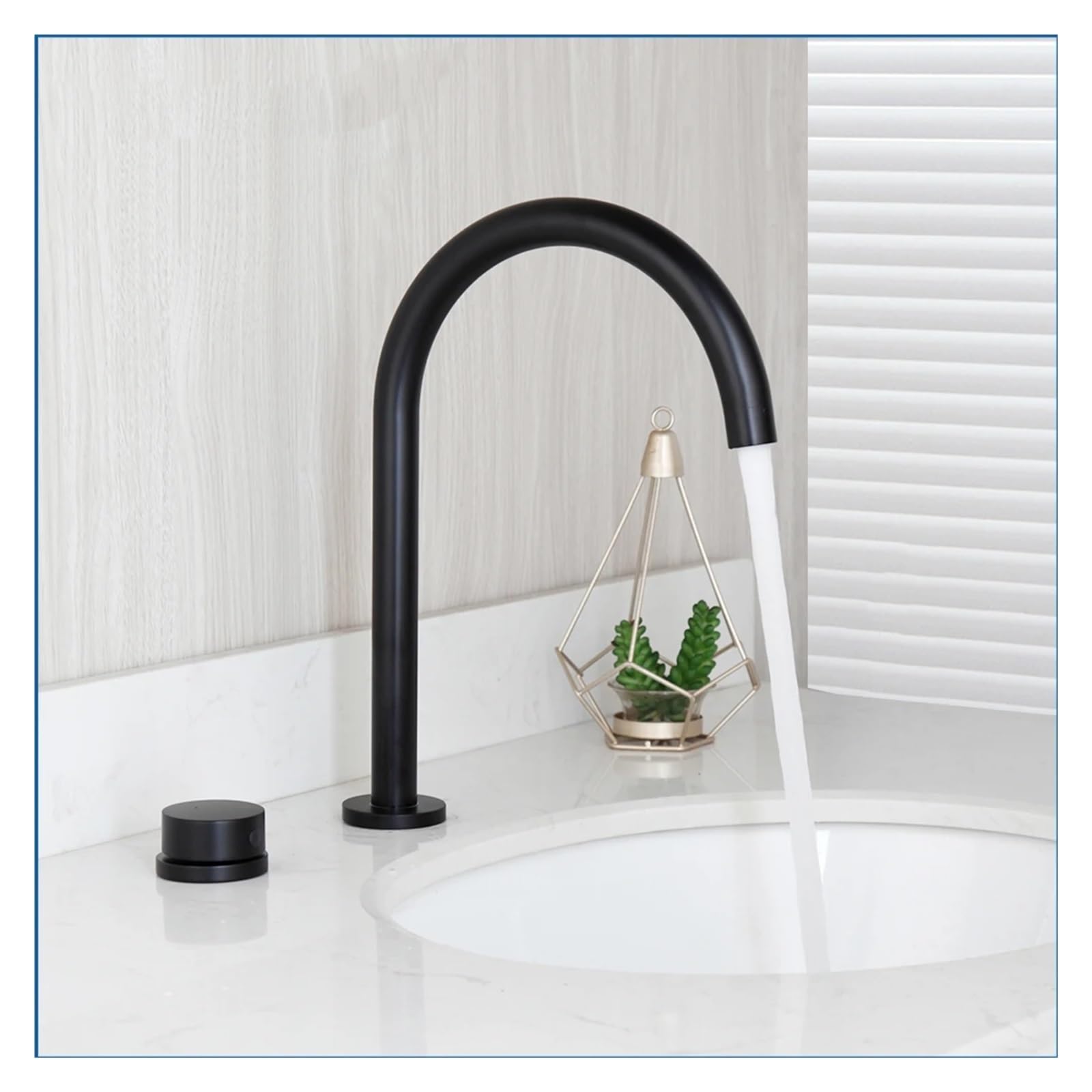 Robinet de lavabo en laiton massif pour éliminer les fuites et les traces de calcaire noir