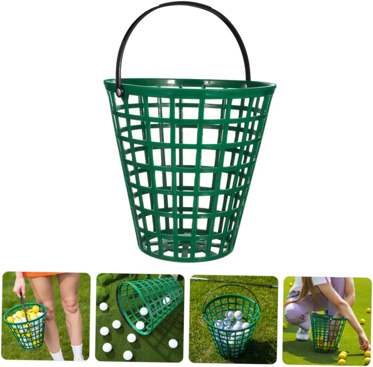 Cabilock 2pcs Golf Storage Basket Outdoor Plastic Holder for Collecting Storing Convenient for Sports Accessories