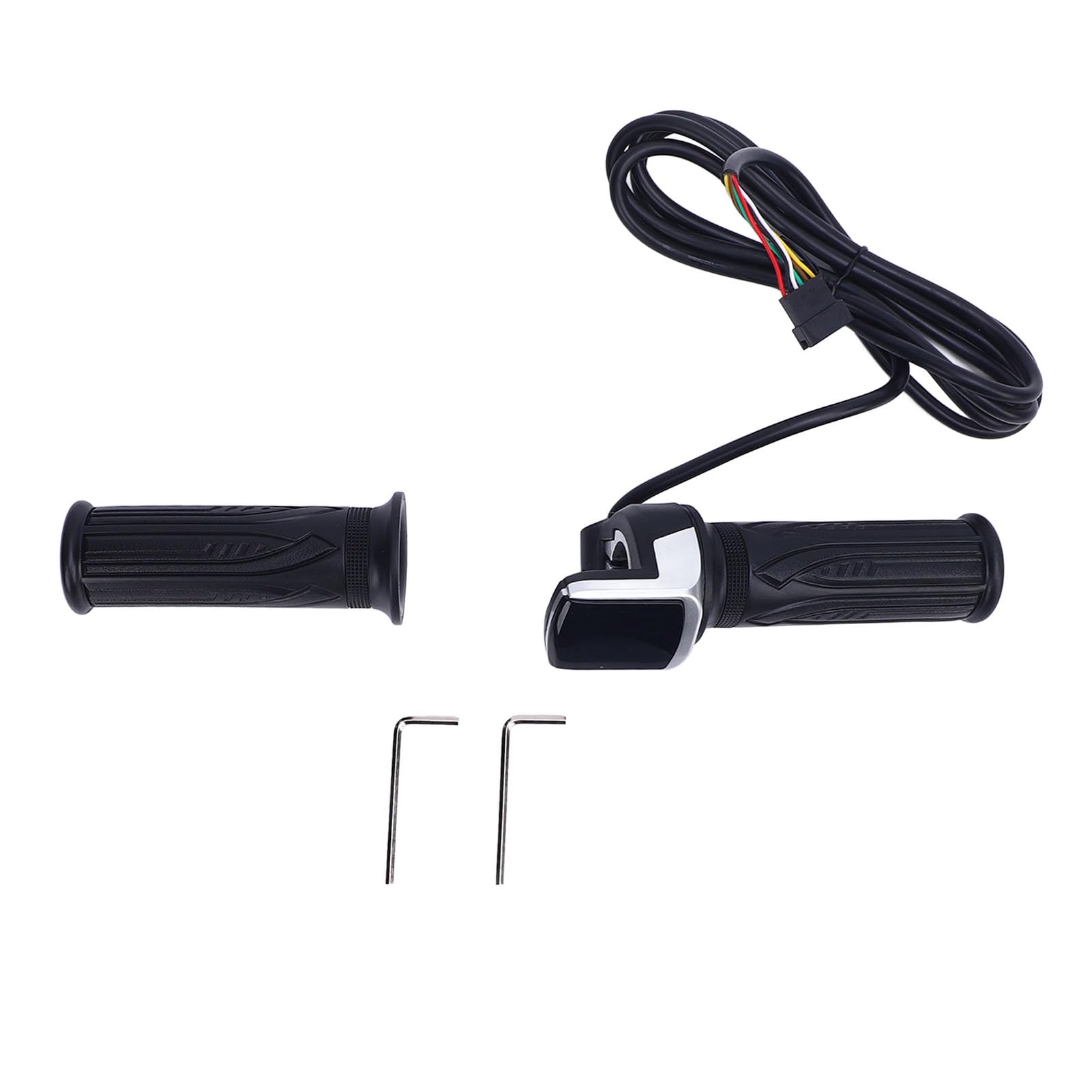 Poignée d'accélérateur pour vélo électrique 36 V avec Affichage de la Batterie Contrôle de Vitesse Sensible Performance Stable Ajustement Universel pour Guidon de 22,2 mm