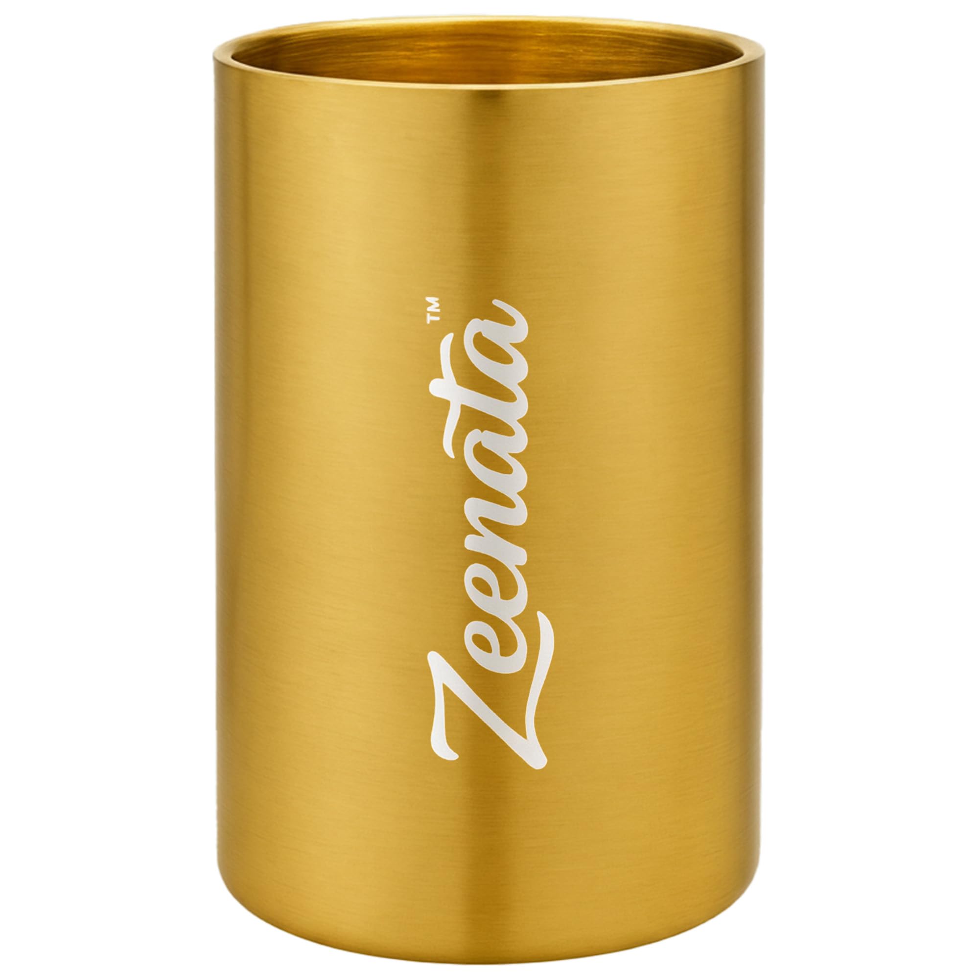 Insulated Wine Chiller Bucket, Stainless Steel Wine and Champagne Cooler, Double Wall Bottle Ice Bucket for Home Bar and Entertaining (gold) — Amazon image 2