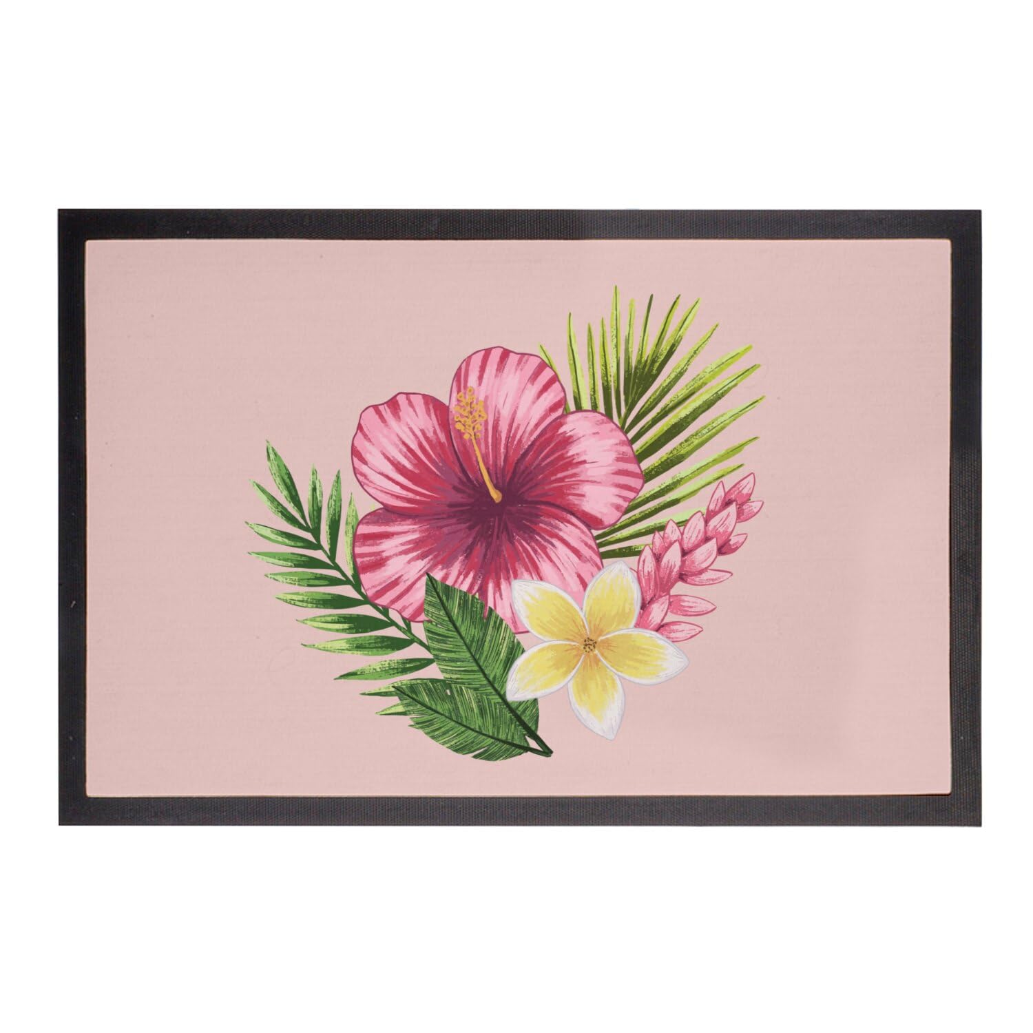 Paillasson rose évitez les traces de pas avec style tropical 60x40cm