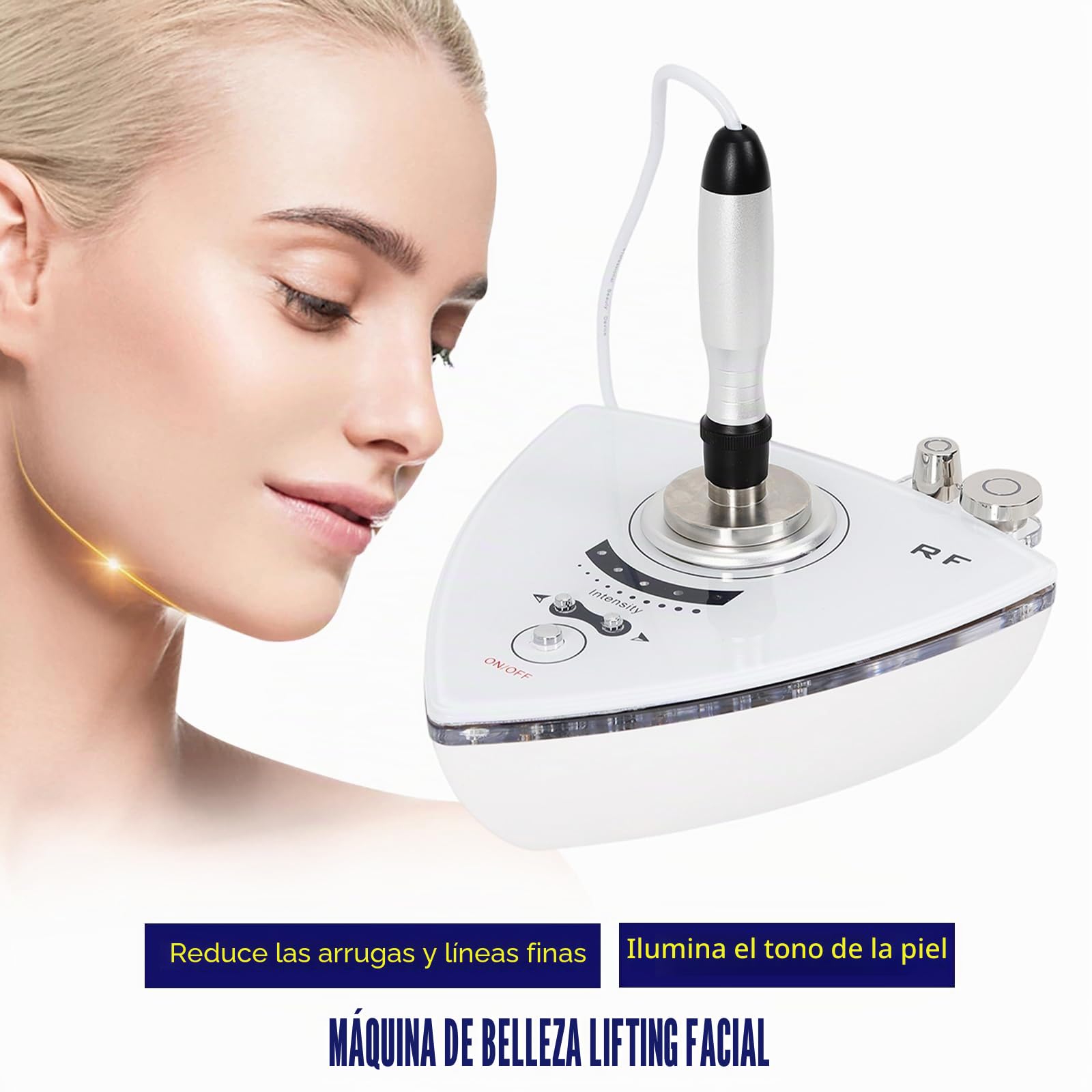 Radiofrecuencia piel antiarrugas máquinas,RF Belleza Máquina Facial Lifting Eyeling,Masaje facial Rejuvenecimiento reafirmante para autolimpieza y cuidado de la piel en salón