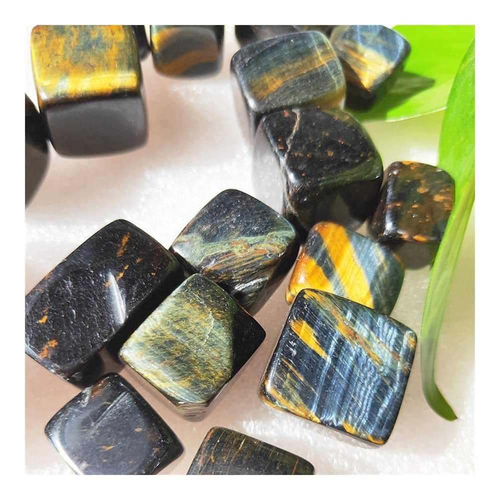 Cubo di Ghiaia di Cristallo di Quarzo Naturale con Occhio di Tigre burattato Raccolta domiciliare (Size : 500g)