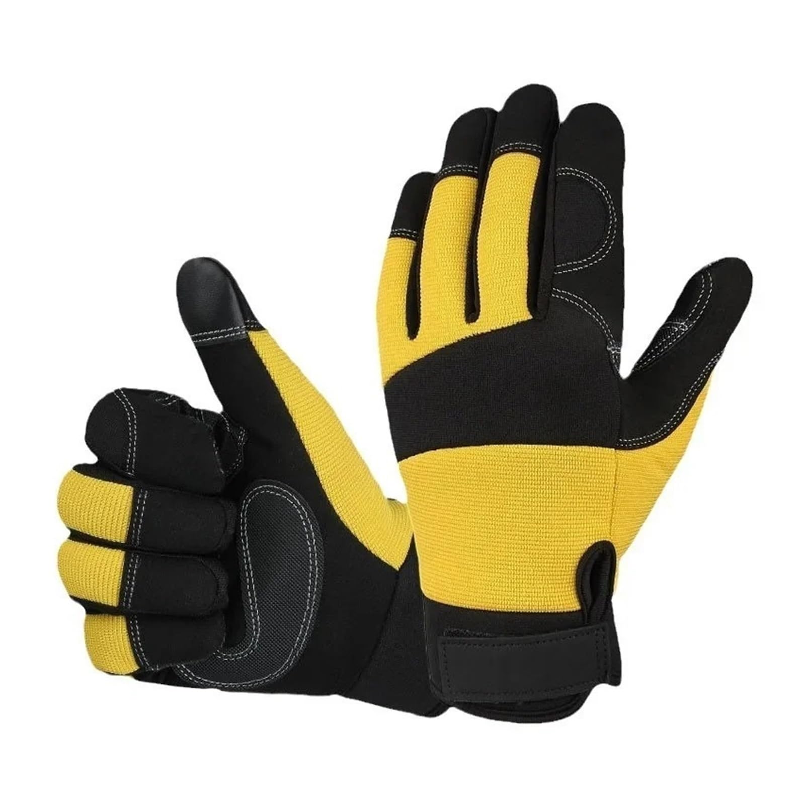 Generico Guanti da lavoro giardinaggio resistenti all'usura con touchscreen | YELLOW,XL