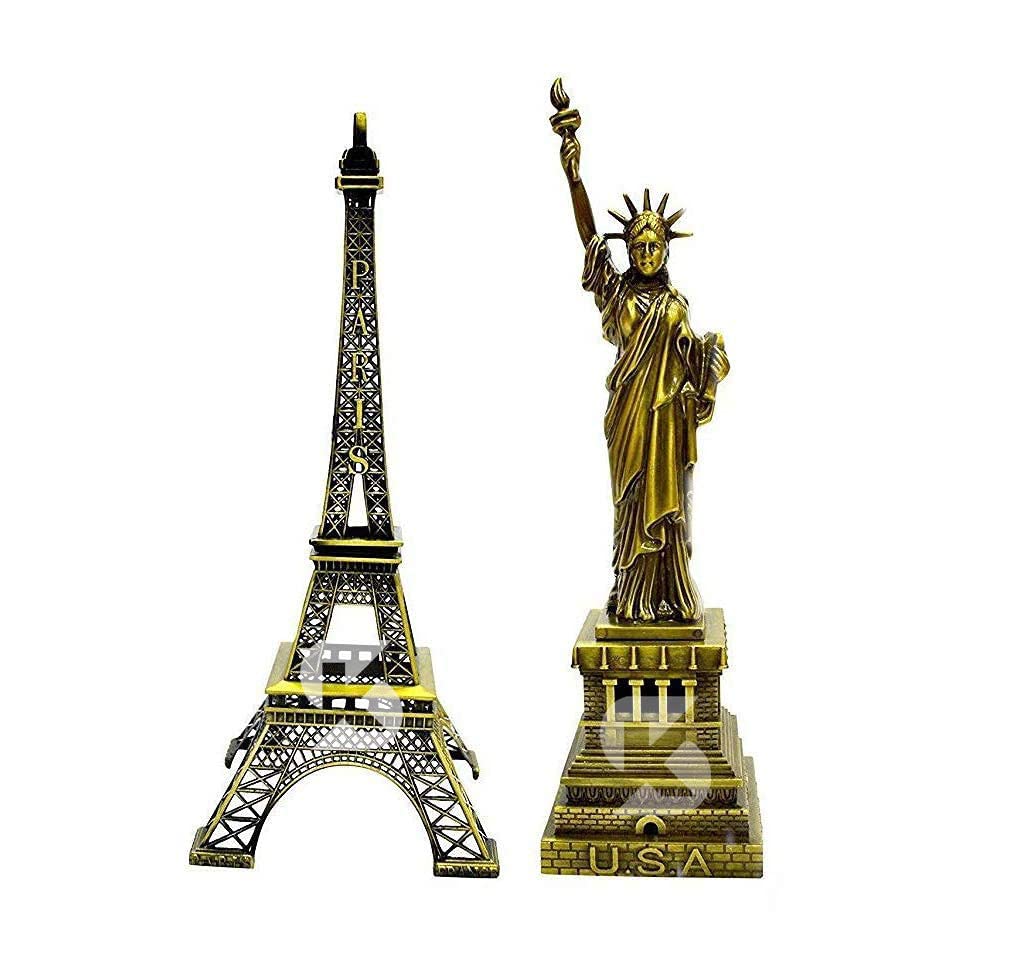 Boscaiola24Kingsman store Metal Combo Gifting Special Paris Eiffel Tower | Statue of Liberty | for Home Decor | Home Decoration Items | Birthday Gift