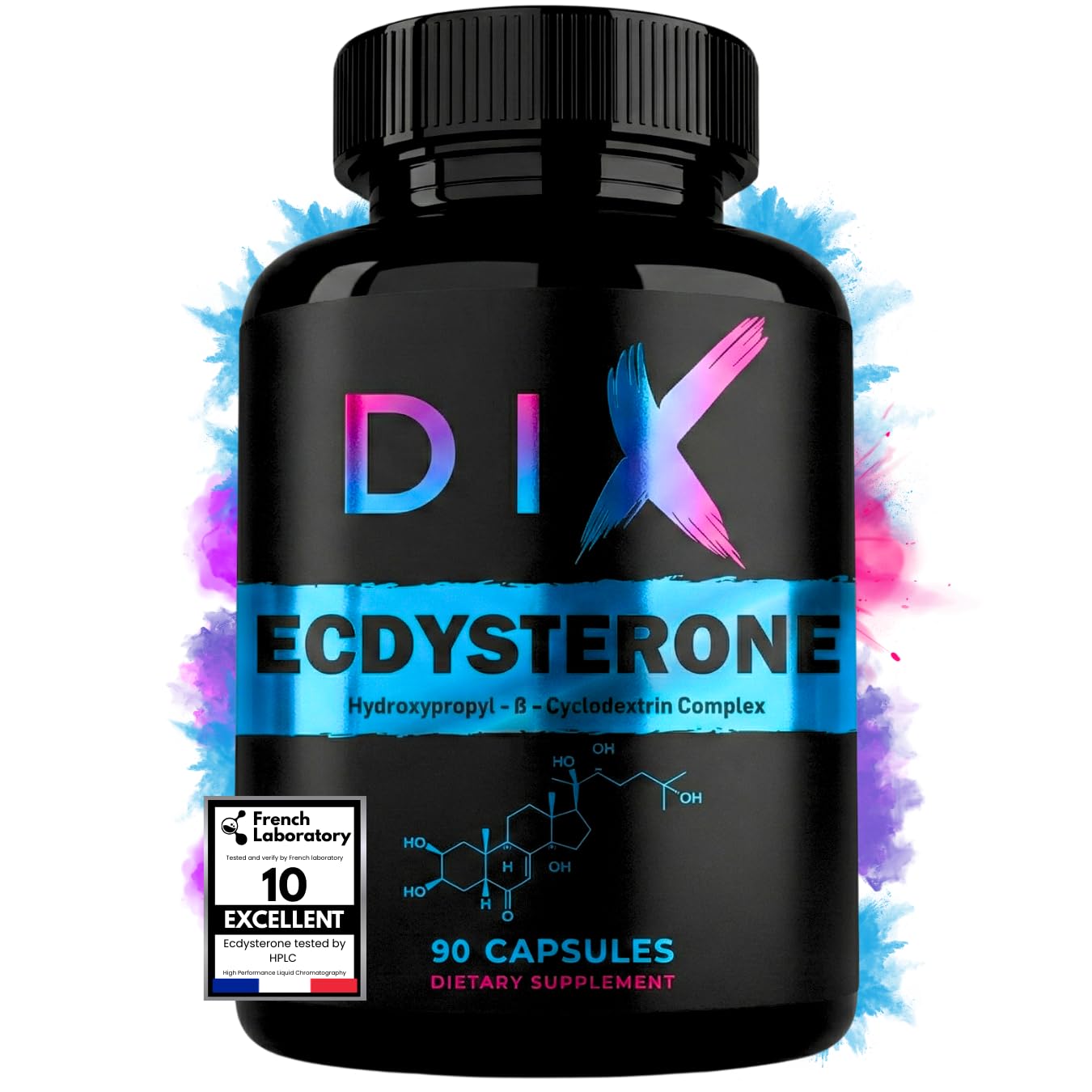 BETA-ECDYSTERONE 1490MG | 98% Pura | Óptima Absorción | Fórmula Avanzada | 20-Hidroxi-Ecdisterona (20HE) |GMP & HACCP|