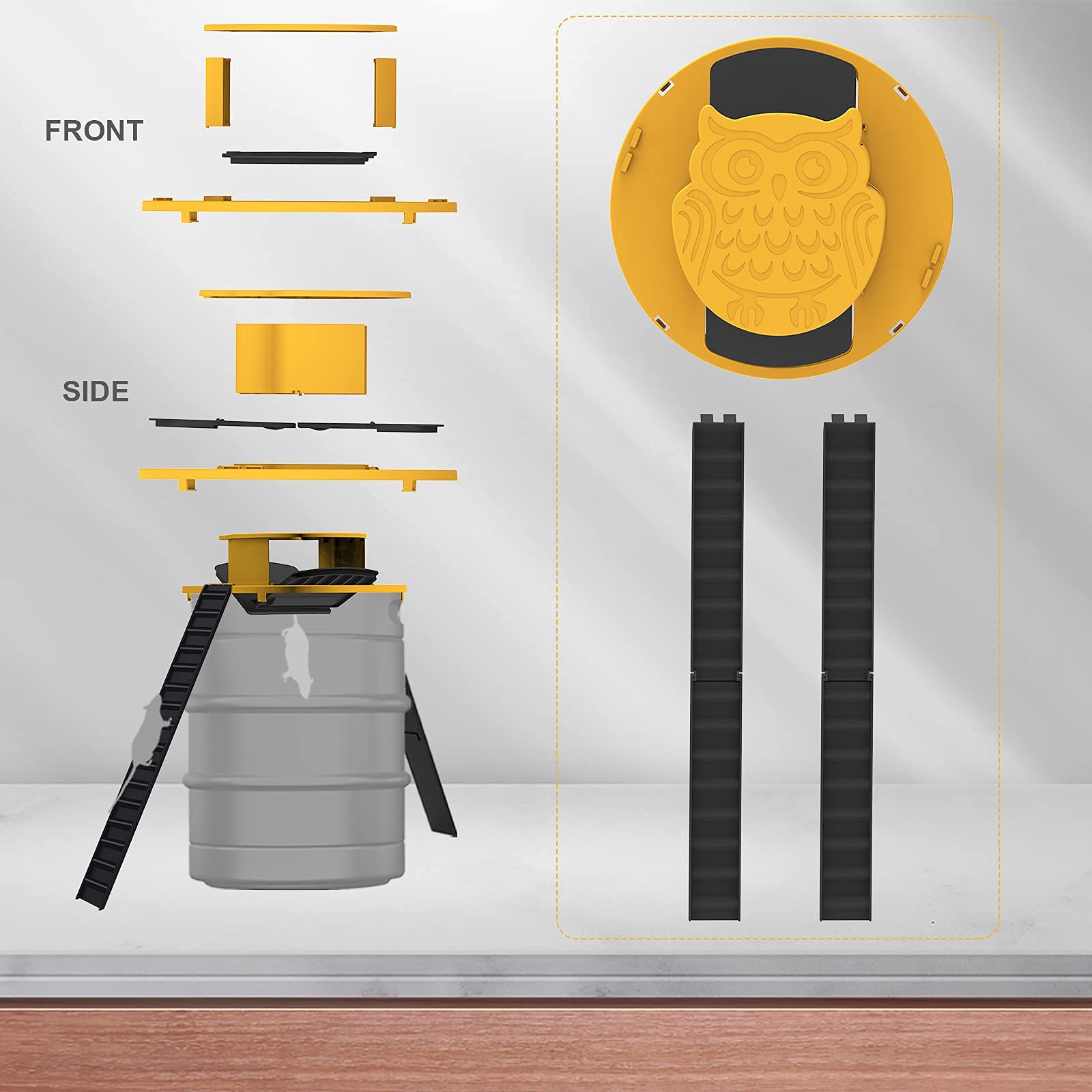 Flips NSlide Bucket Lid Mouse Rat Trap,Upgraded Mouse Bucket